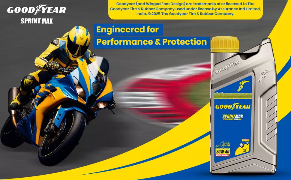 GOODYEAR 20W40 Sprintmax Performance Drive 4T Pro+ 4-Stroke Mineral Motorcycle Engine Oil 1.0 Ltrs
