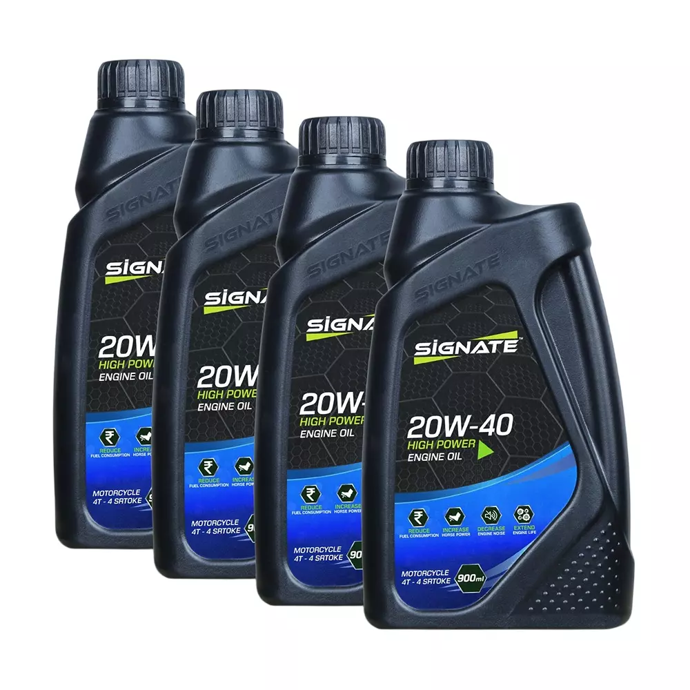 SIGNATE High Power 4T Engine Oil 20W-40 900 ml For Bikes (Pack of 4)