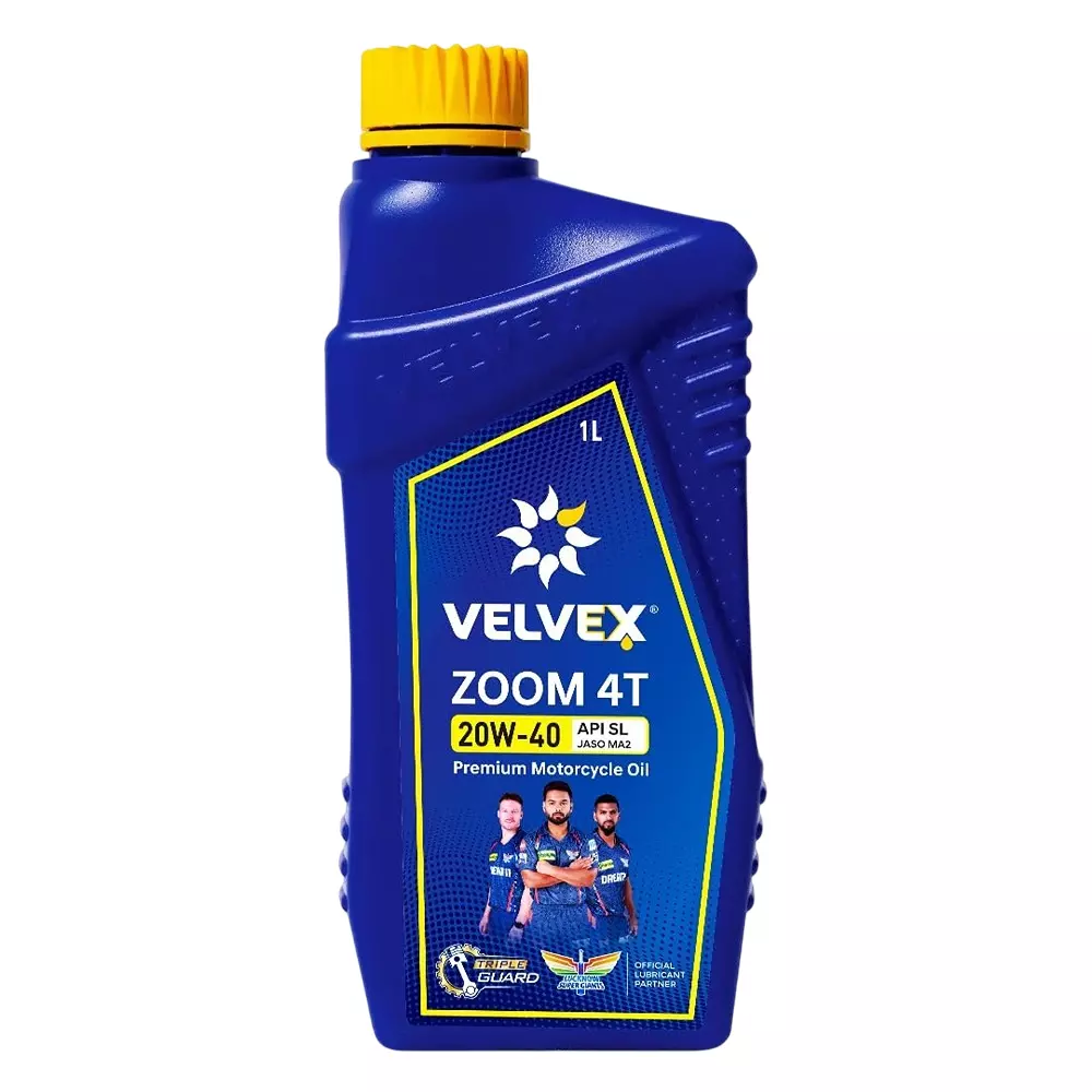 VELVEX Zoom 4T 20W-40 Engine Oil 1 L Triple Guard Protection for Bikes