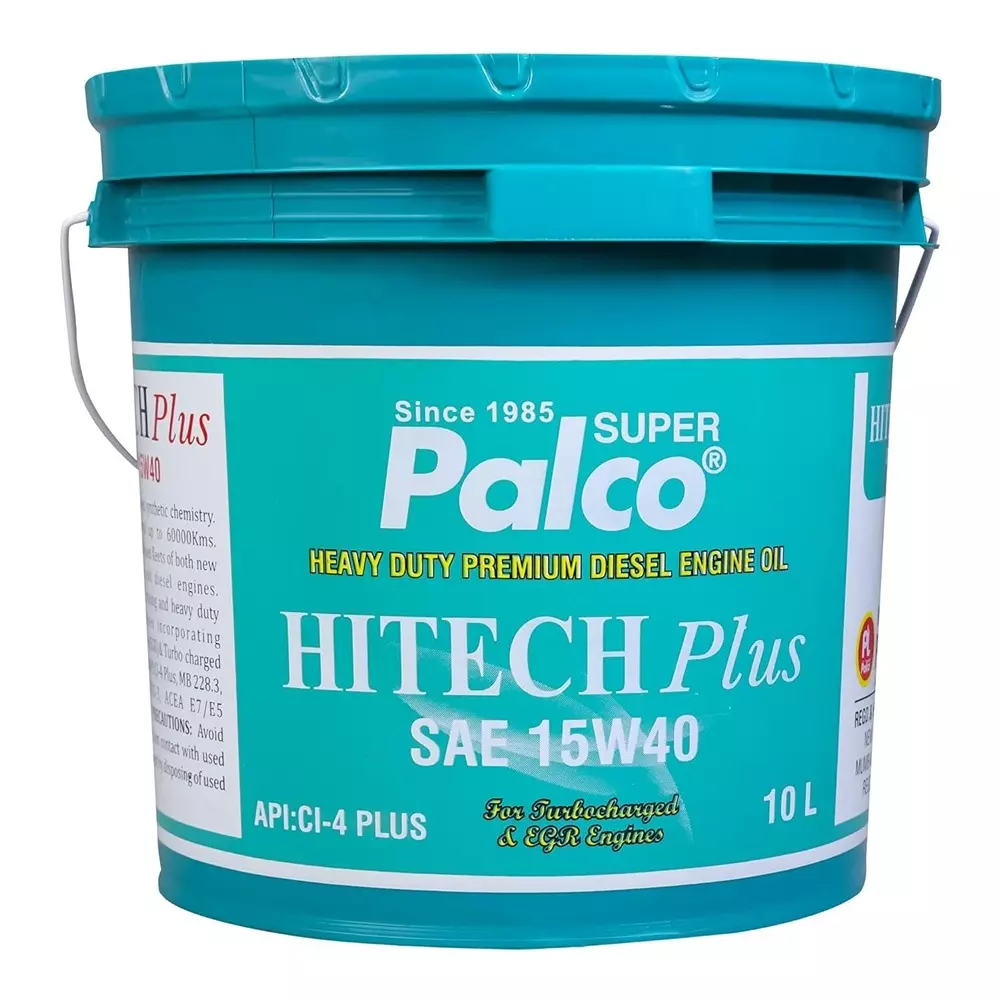 Palco Hitech Plus Engine Oil 10 L Capacity CI-4 Plus API 15W40 Green