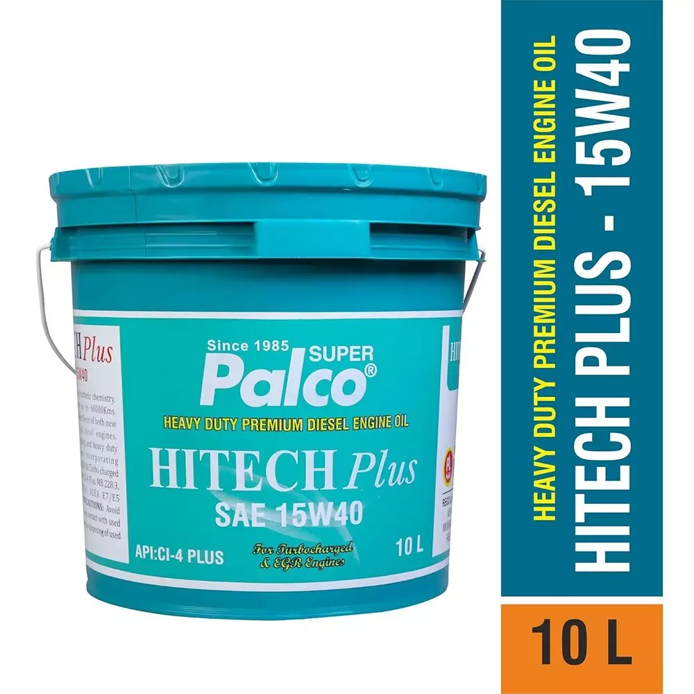 Palco Hitech Plus Engine Oil 10 L Capacity CI-4 Plus API 15W40 Green