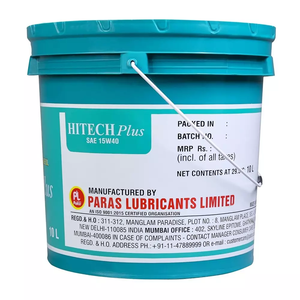 Palco Hitech Plus Engine Oil 10 L Capacity CI-4 Plus API 15W40 Green