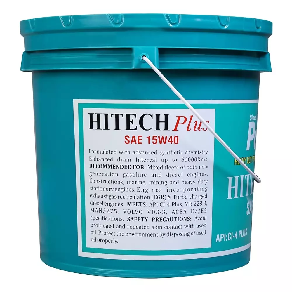 Palco Hitech Plus Engine Oil 10 L Capacity CI-4 Plus API 15W40 Green