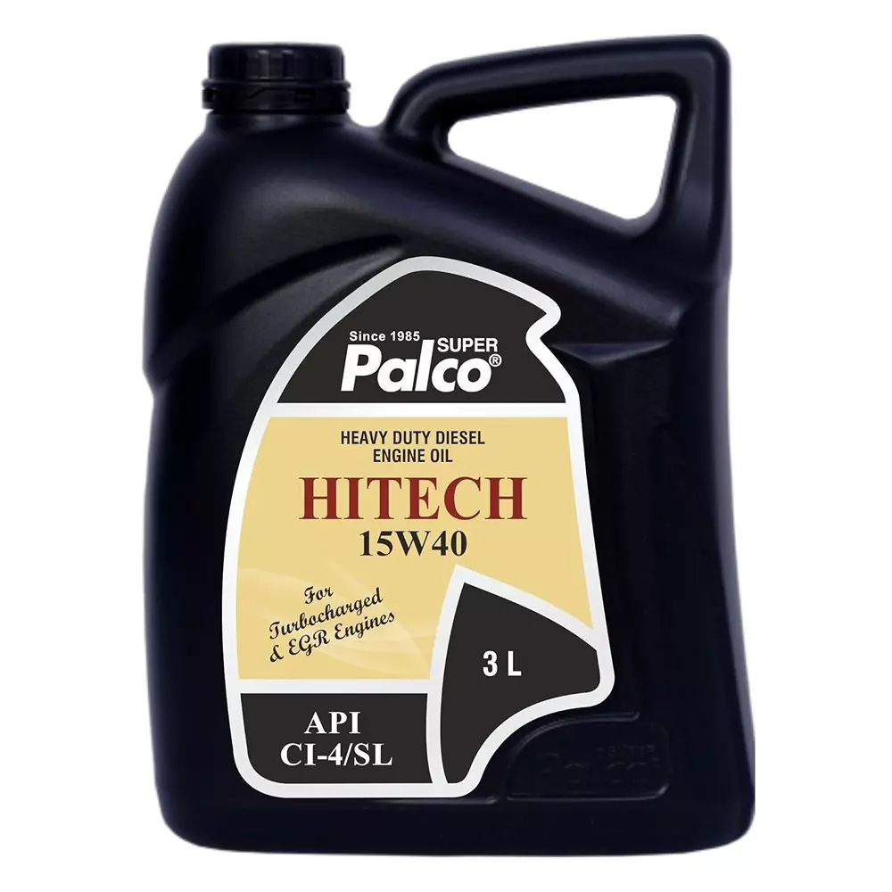 Palco Hitech Engine Oil 3 L Capacity CI-4 / SL API 15W40 Clear Golden Natural