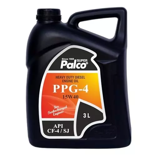 Palco Diesel Engine Oil CF4/SJ API 3 L Capacity 15W40 Clear PPG-4 Golden Natural