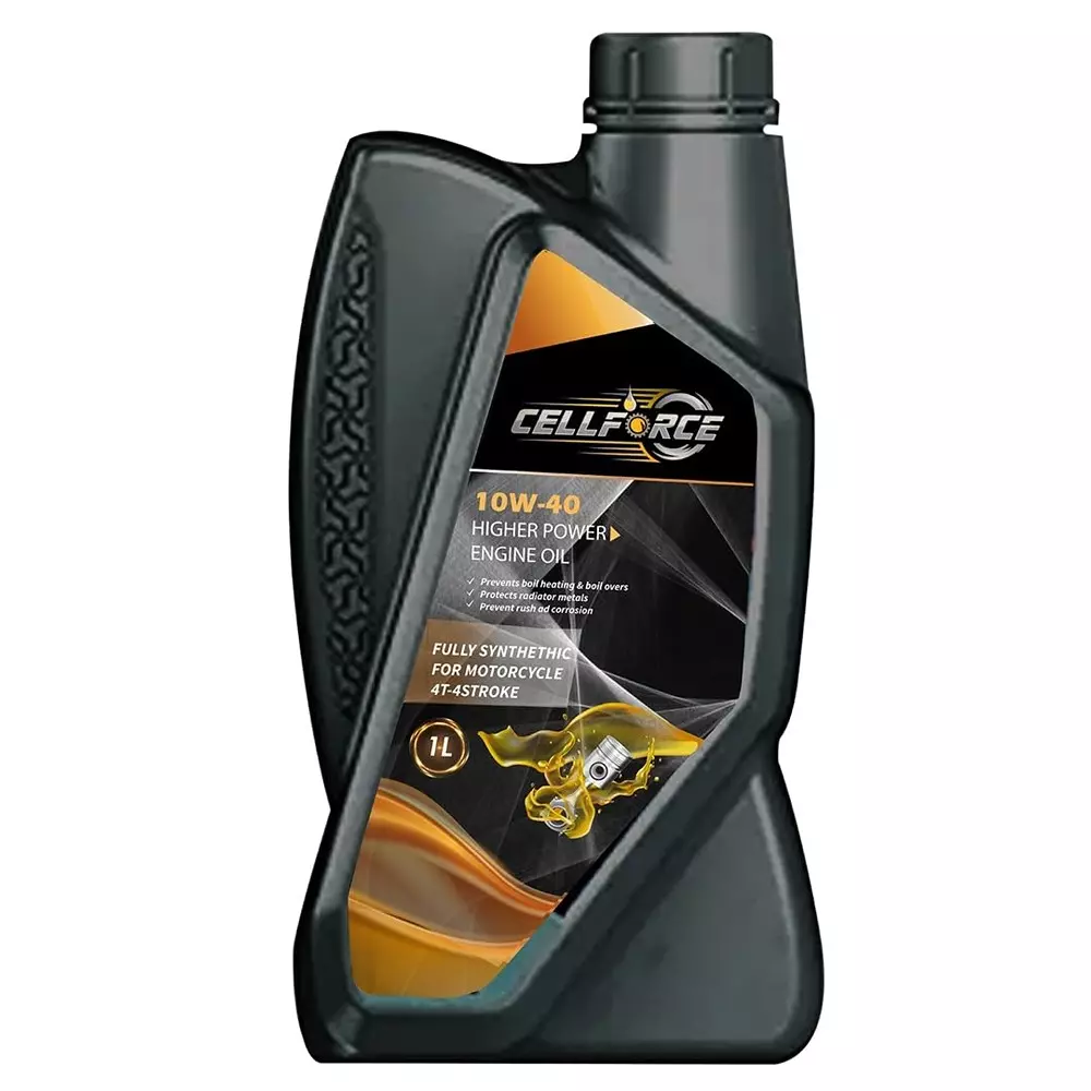 Cellforce Fully Synthetic 4 T-4 Stroke Engine Oil Yellow 1 L Bottle Liquid Product Form for Motorcycle Use, C_10w40_1L