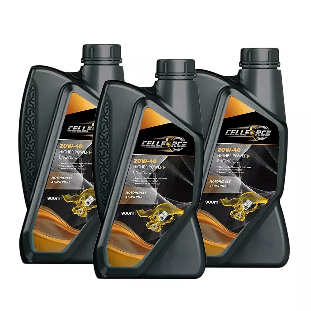 Cellforce Fully Synthetic 4 T-4 Stroke Engine Oil Yellow 900 ml Bottle Liquid Product Form for Motorcycle Use, C_20w40_2700ML (Pack of 3 Pcs)