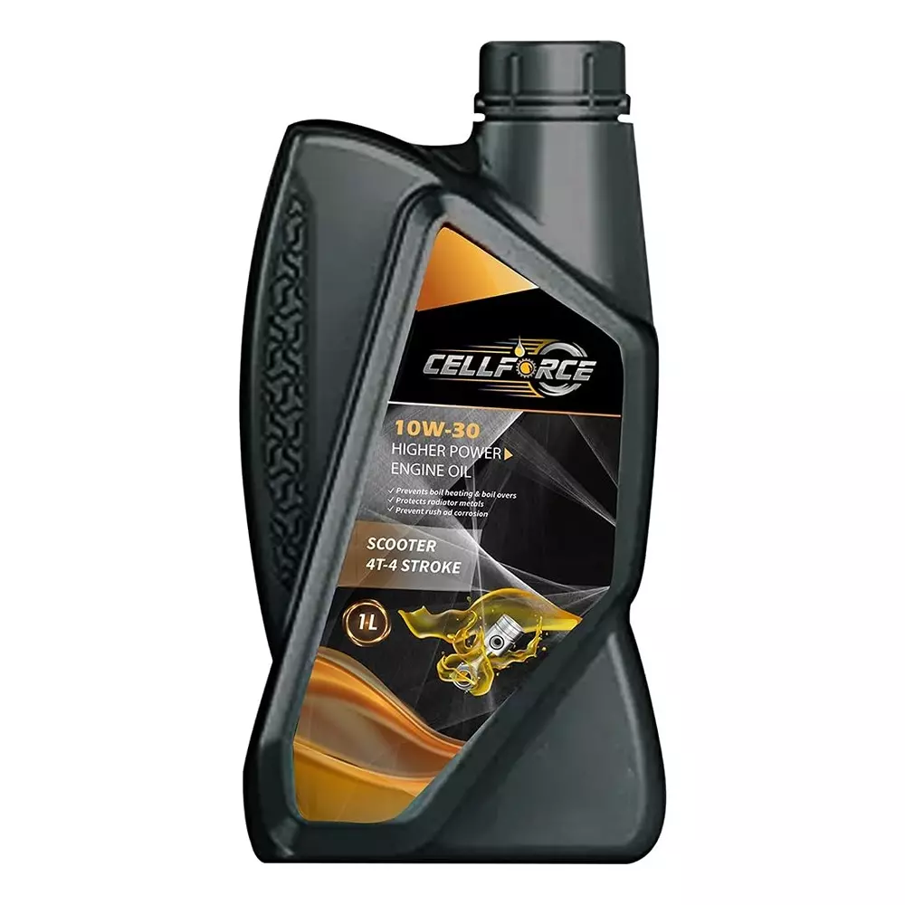 Cellforce Fully Synthetic 4 T-4 Stroke Engine Oil Yellow 1 L Bottle Liquid Product Form for Scooter Use, C_10w30_1L