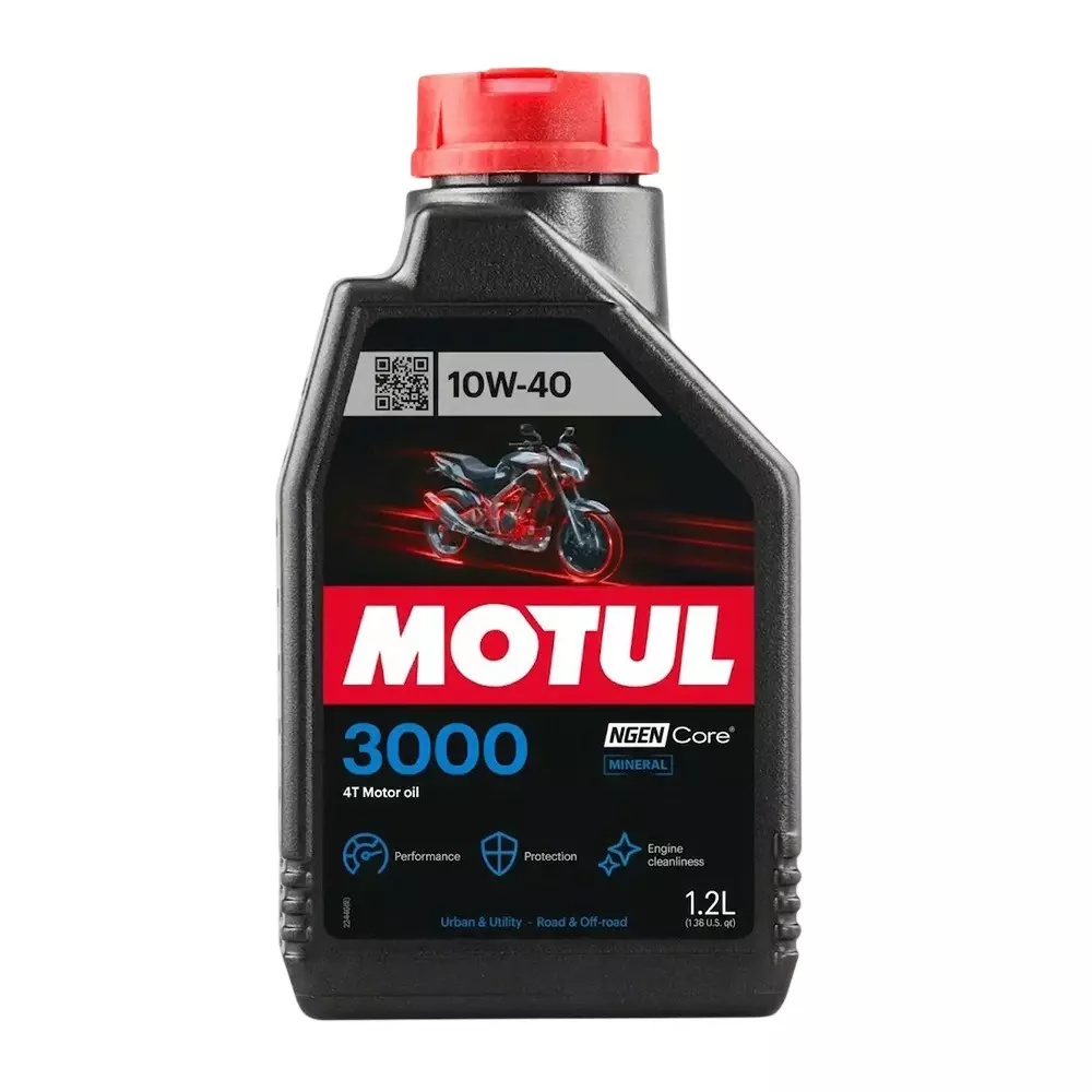 Motul 1.2 L 3000 Mineral Engine Oil 10W-40 API SM, JASO MA2 (2023) Ideal For Motorcycles