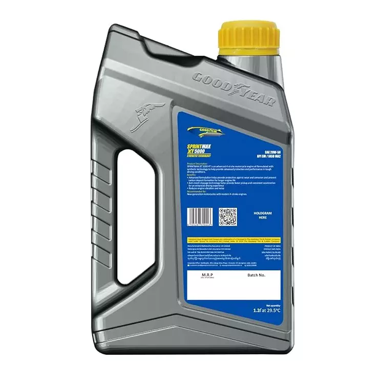 Goodyear Sprintmax XT5000 4T 20W-50 1.2 L Engine Oil for Motorcycles