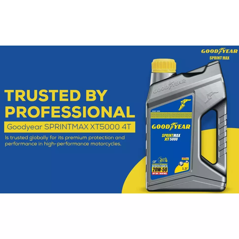 Goodyear Sprintmax XT5000 4T 20W-50 1.2 L Engine Oil for Motorcycles