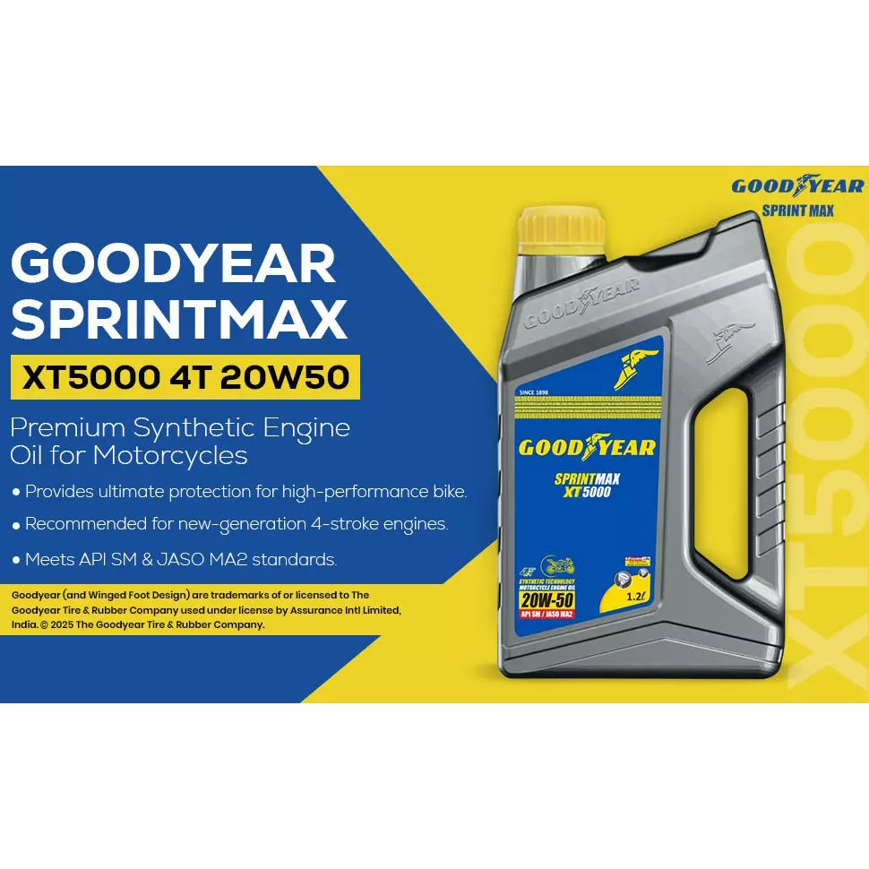 Goodyear Sprintmax XT5000 4T 20W-50 1.2 L Engine Oil for Motorcycles