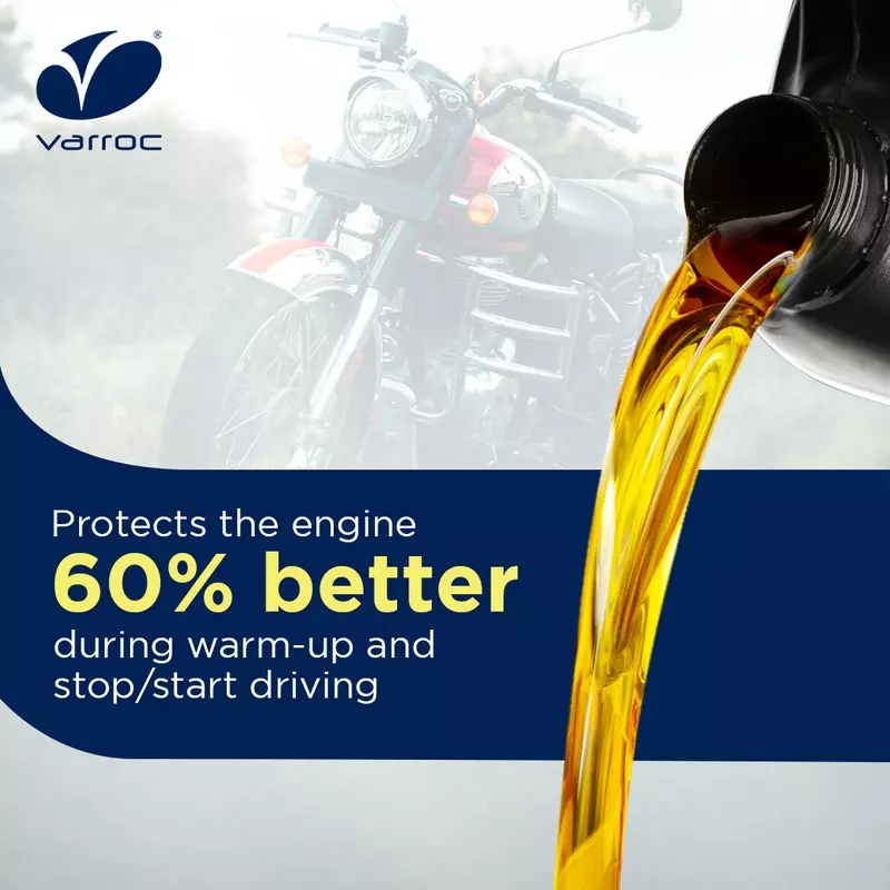 Varroc SAE 20W-50 SL MA2 Multi Grade Engine Oil 1.2 L for 2 Wheeler, VOIL-20W50-1200SL (Pack of 10)