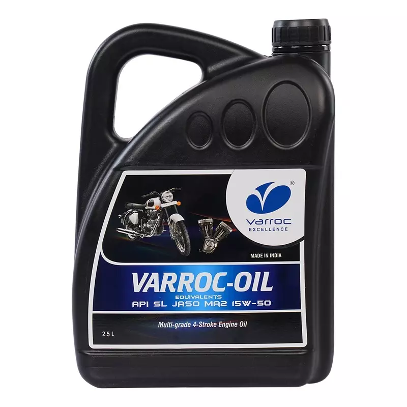 Varroc SAE 15W-50 SL Multi Grade Engine Oil 2.5 L for 2 Wheeler, VOIL-15W50-2500SL (Pack of 3)