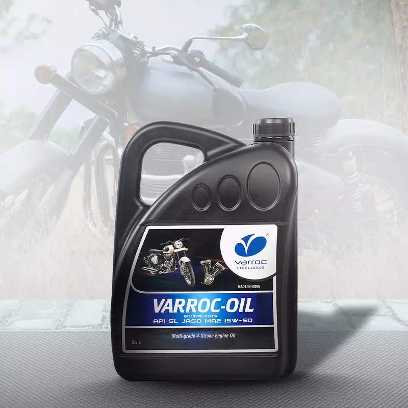 Varroc SAE 15W-50 SL Multi Grade Engine Oil 2.5 L for 2 Wheeler, VOIL-15W50-2500SL (Pack of 3)