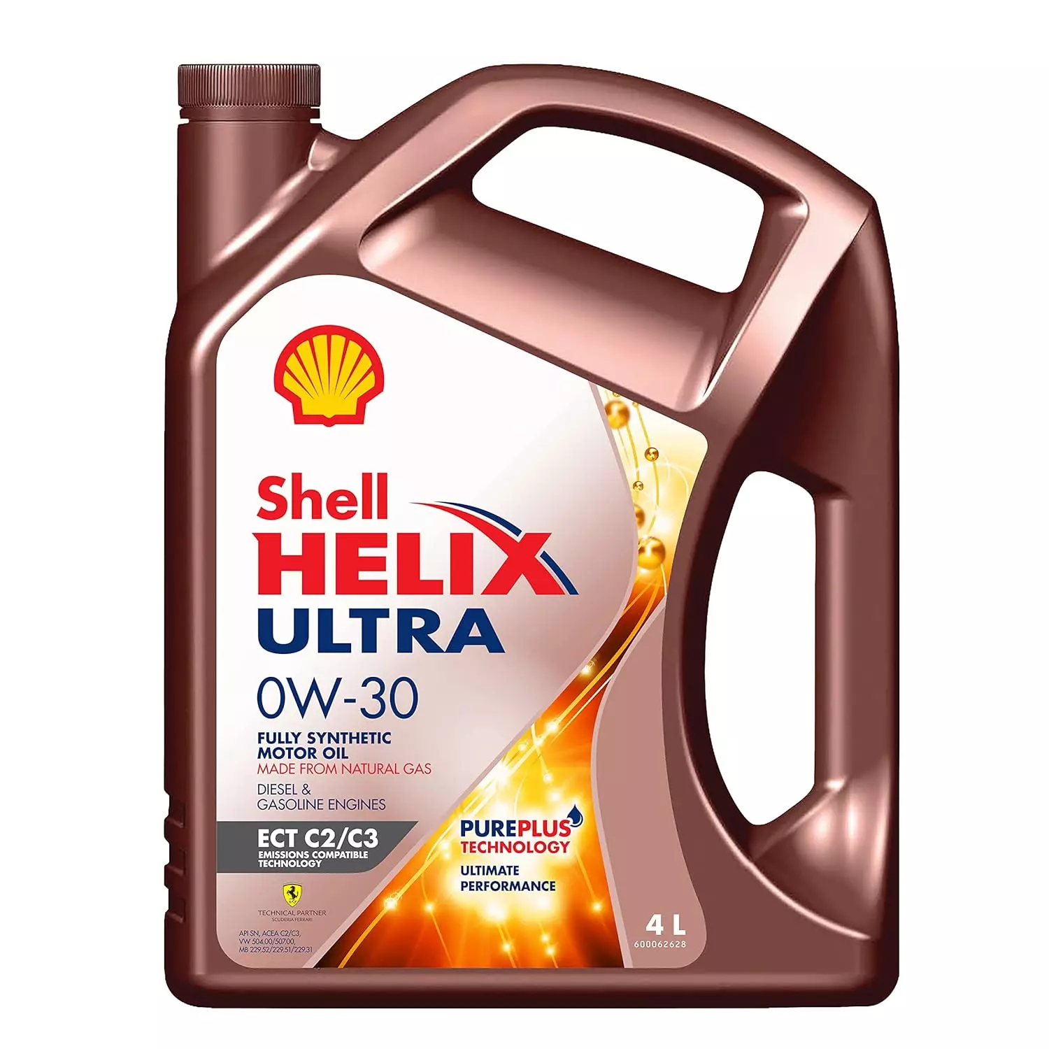 Shell Helix Ultra ECT Engine Oil 0W-30 4 L Fully Synthetic for Car & Motorbike, 550074606