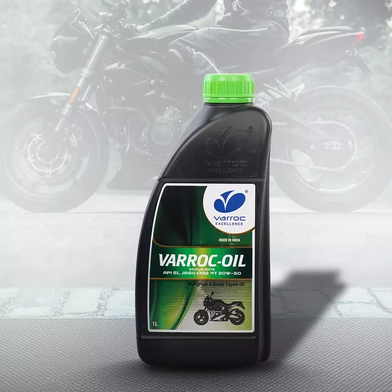 Varroc SAE 20W-50 SL MA2 Multi Grade Engine Oil 1 L for 2 & 3 Wheeler, VOIL-2050D-1000SL (Pack of 6)
