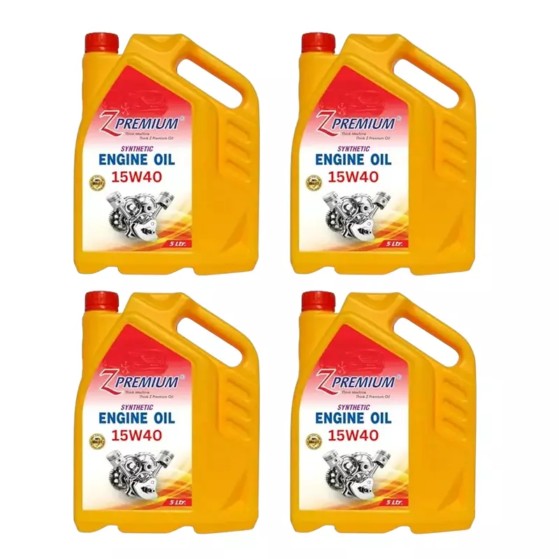 Z Premium SAE 15W40 Engine Oil 5 L for Car, ZA_A1182_15W40SAEENG_D4 (Pack of 4)