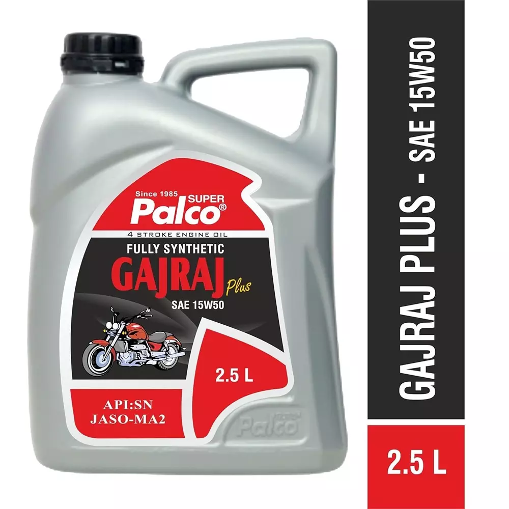 Palco Gajraj Engine Oil 2.5 L Capacity SN, JASO-MA 2 API 15W50-PLUS Clear Golden Natural
