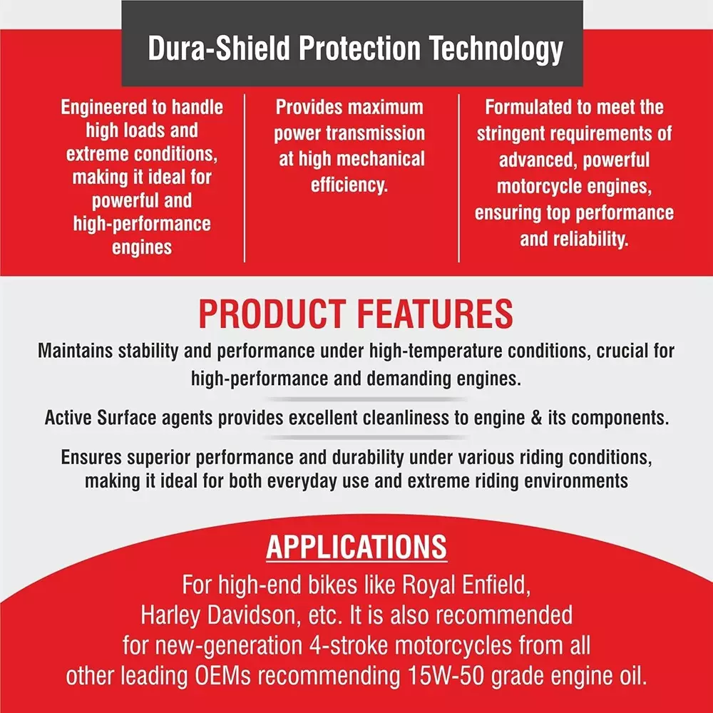 Palco Gajraj Engine Oil 2.5 L Capacity SN, JASO-MA 2 API 15W50-PLUS Clear Golden Natural