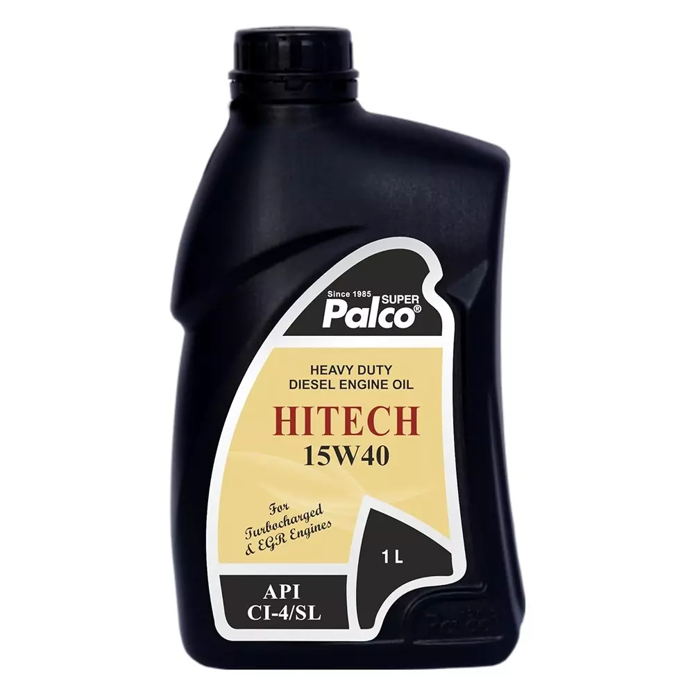 Palco Hitech Engine Oil 1 L Capacity CI-4 / SL API 15W40 Clear Golden Natural