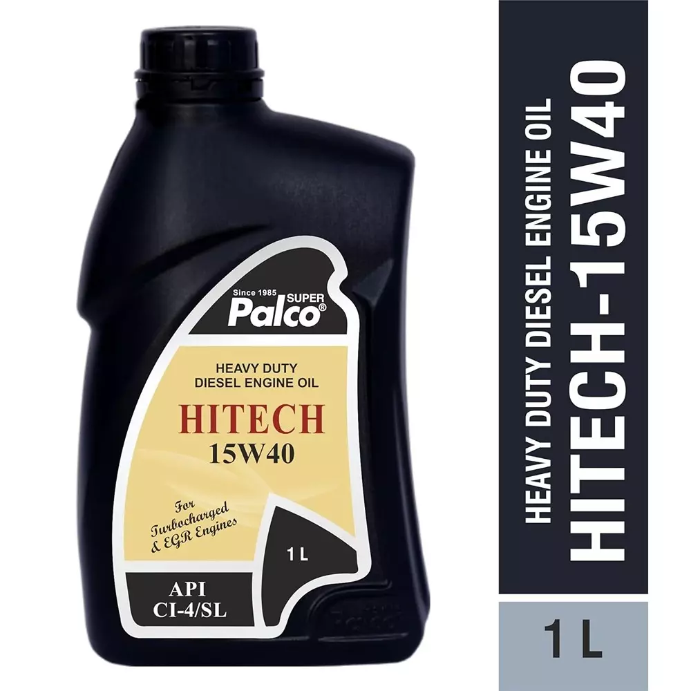 Palco Hitech Engine Oil 1 L Capacity CI-4 / SL API 15W40 Clear Golden Natural