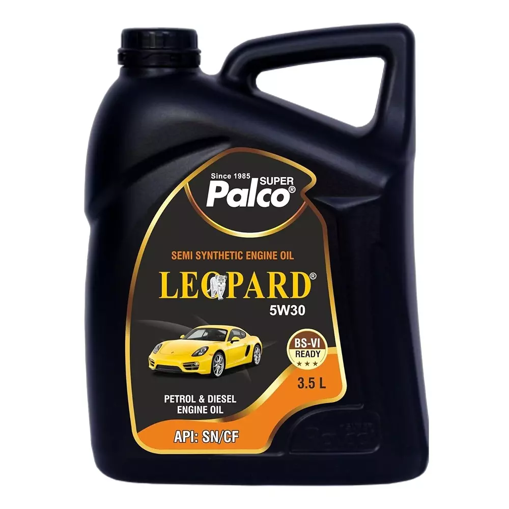 Palco Leopard Engine Oil 3.5 L Capacity SN/CF API 5W30 Clear Golden Natural