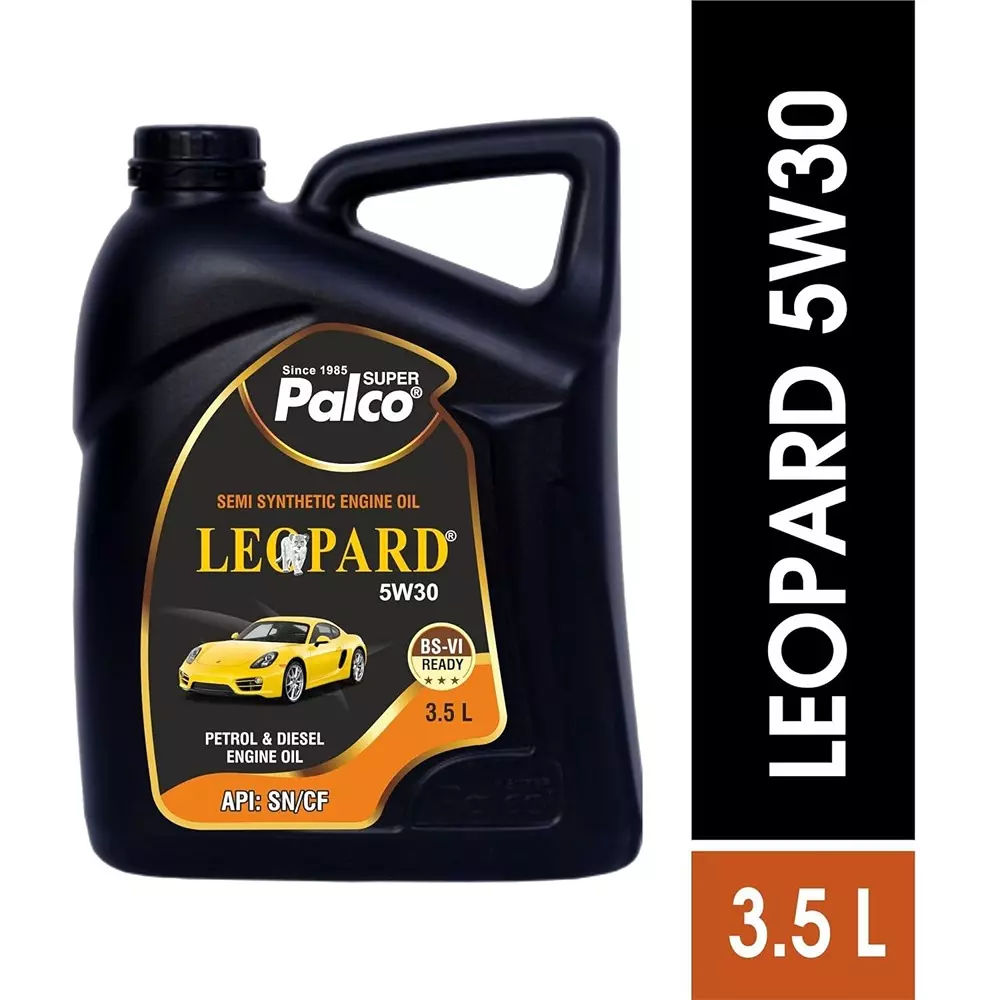 Palco Leopard Engine Oil 3.5 L Capacity SN/CF API 5W30 Clear Golden Natural