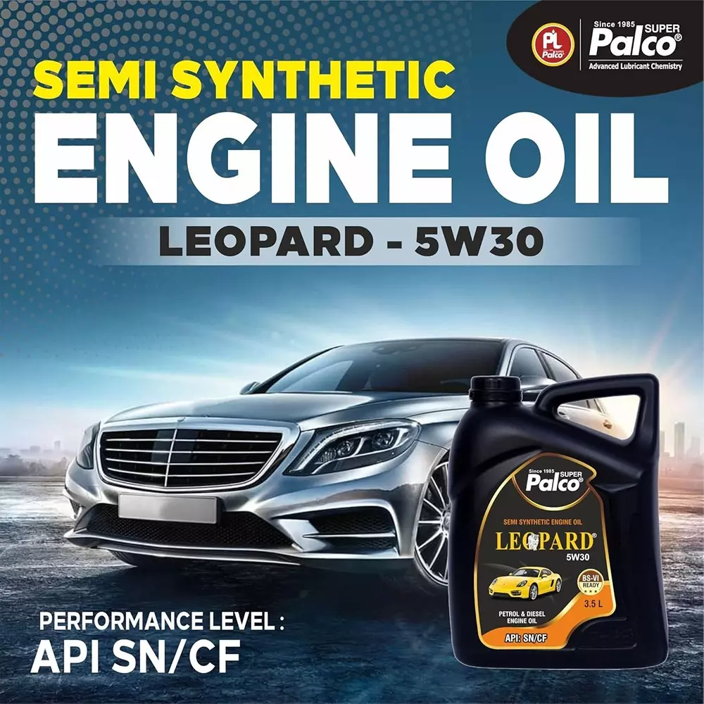 Palco Leopard Engine Oil 3.5 L Capacity SN/CF API 5W30 Clear Golden Natural