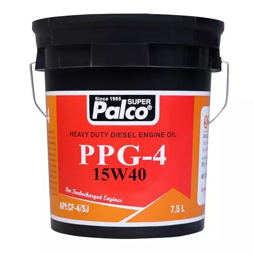 Palco Diesel Engine Oil CF4/SJ API 7.5 L Capacity 15W40 Clear PPG-4 Golden Natural