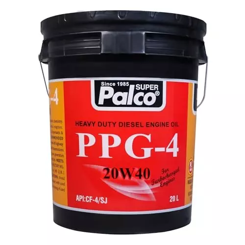 Palco Diesel Engine Oil CF4/SJ API 20 L Capacity PPG-4 20W40 Clear Golden Natural