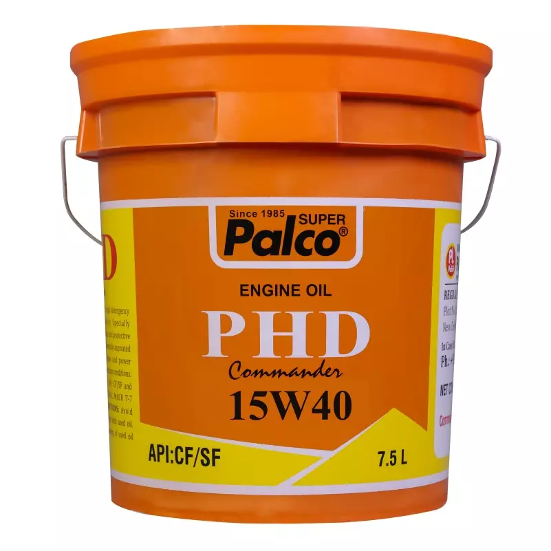 Palco Engine Oil CF/SF API 7.5 L Capacity PHD 15W40 Commander Clear Golden Natural