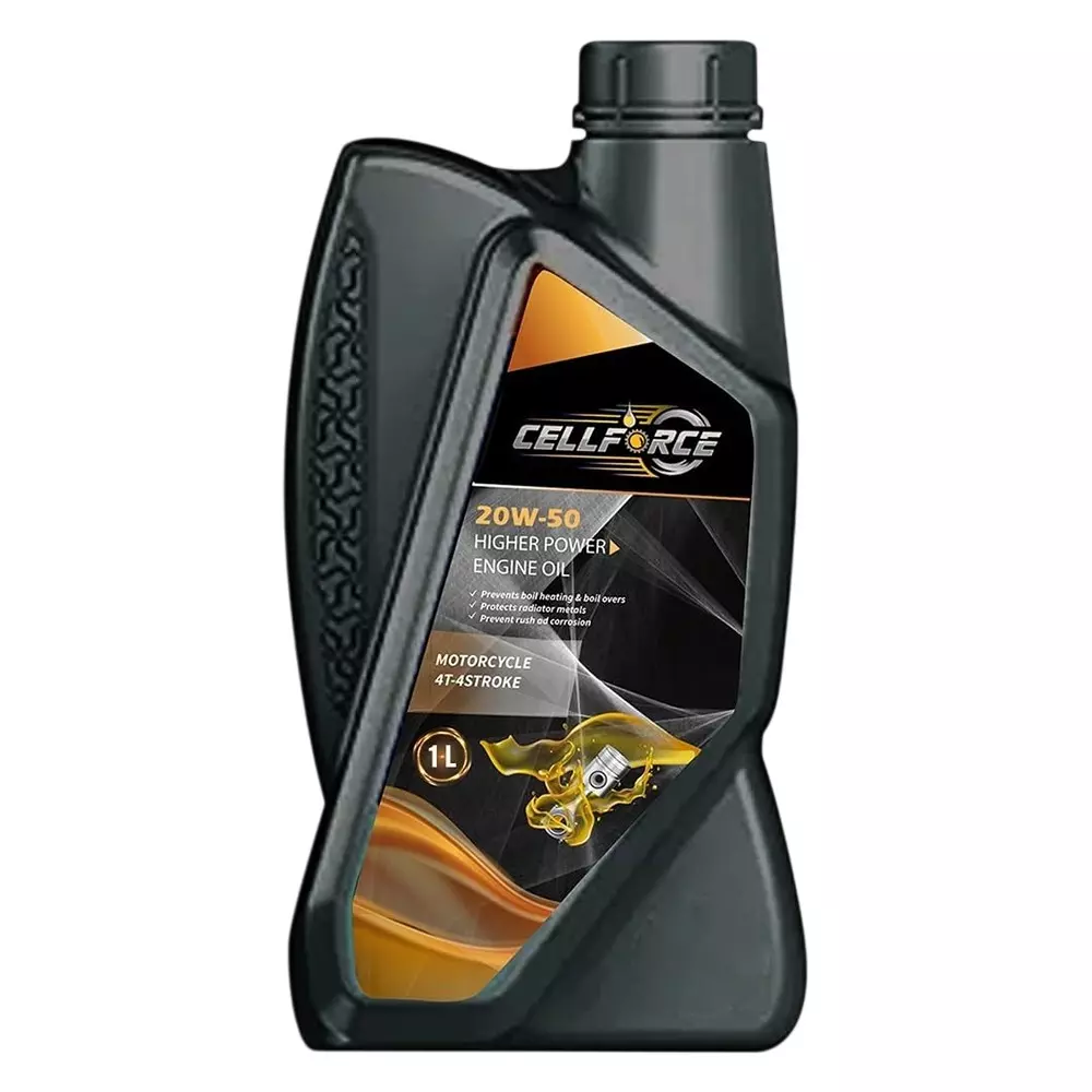 Cellforce Fully Synthetic 4 T-4 Stroke Engine Oil Yellow 1 L Bottle Liquid Product Form for Motorcycle Use, C_20w50_1L
