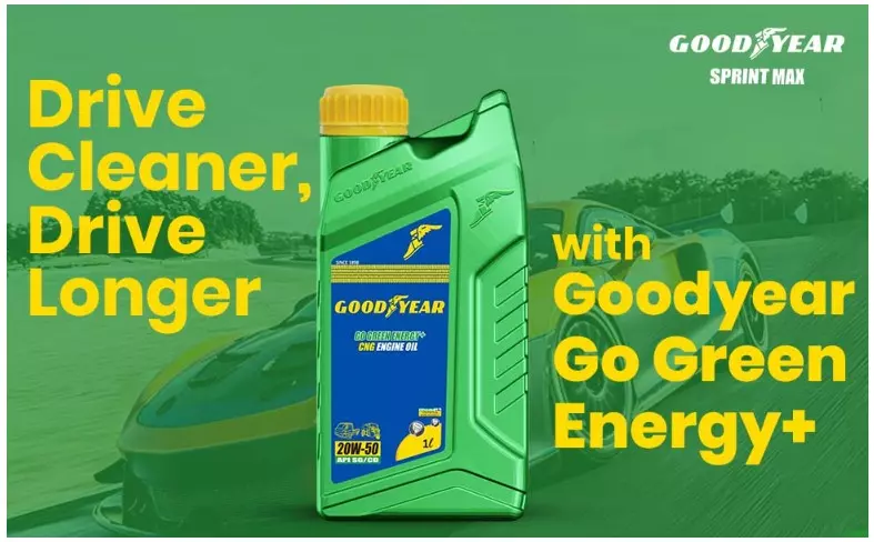 GOODYEAR Go Green+ 1 Ltr 20W50 CNG Engine Oil For CNG Cars & Vehicles