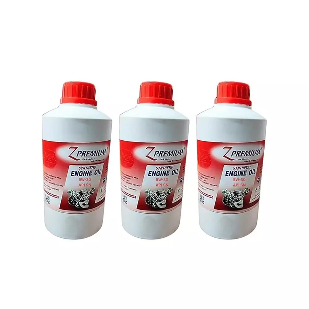 Z Premium 5W-30 SN Plus Fully Synthetic Engine Oil 1 L for Petrol, Diesel & CNG Cars (Pack of 3)