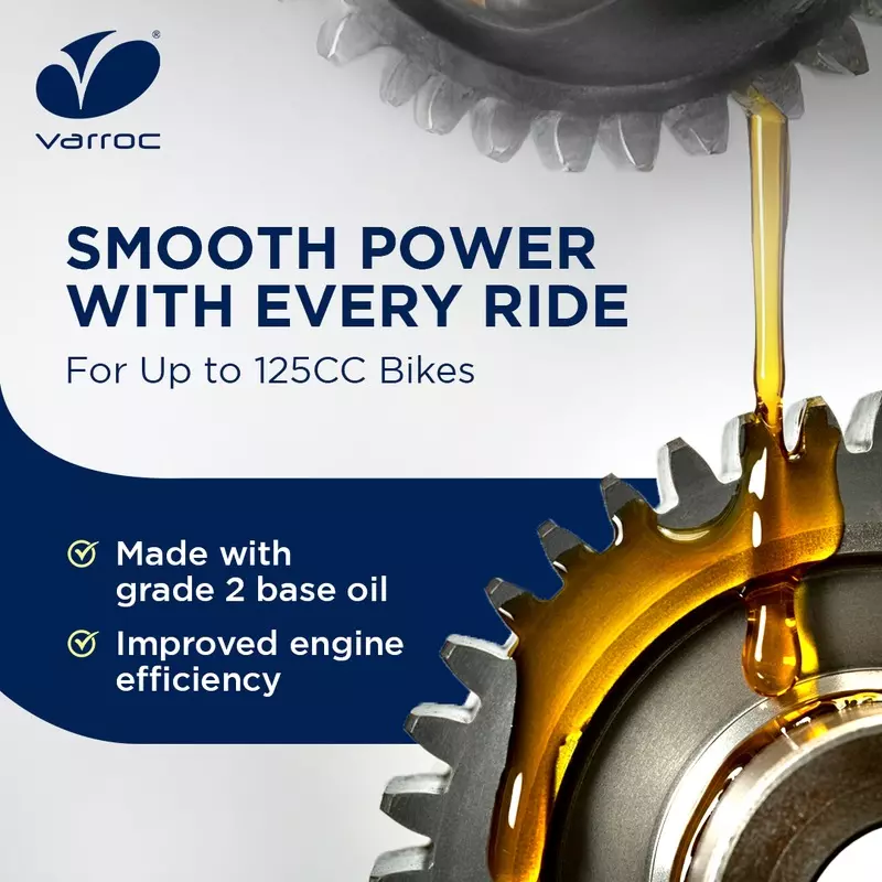 Varroc SAE 20W-40 SL MA2 Mineral Engine Oil 900 ml for Bike, VOIL-20W40-900SL (Pack of 6)