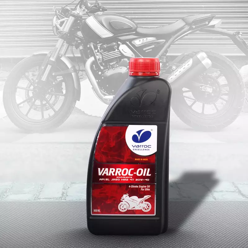 Varroc SAE 20W-40 SL MA2 Mineral Engine Oil 900 ml for Bike, VOIL-20W40-900SL (Pack of 6)