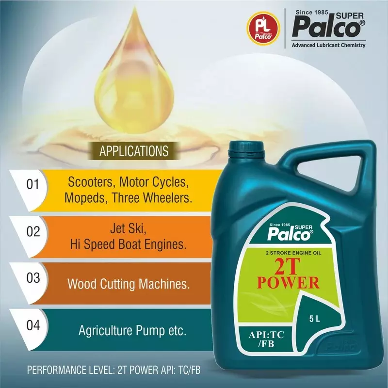 Palco 2T Power Engine Oil 5 L TC/FB API Semi-Synthetic Green