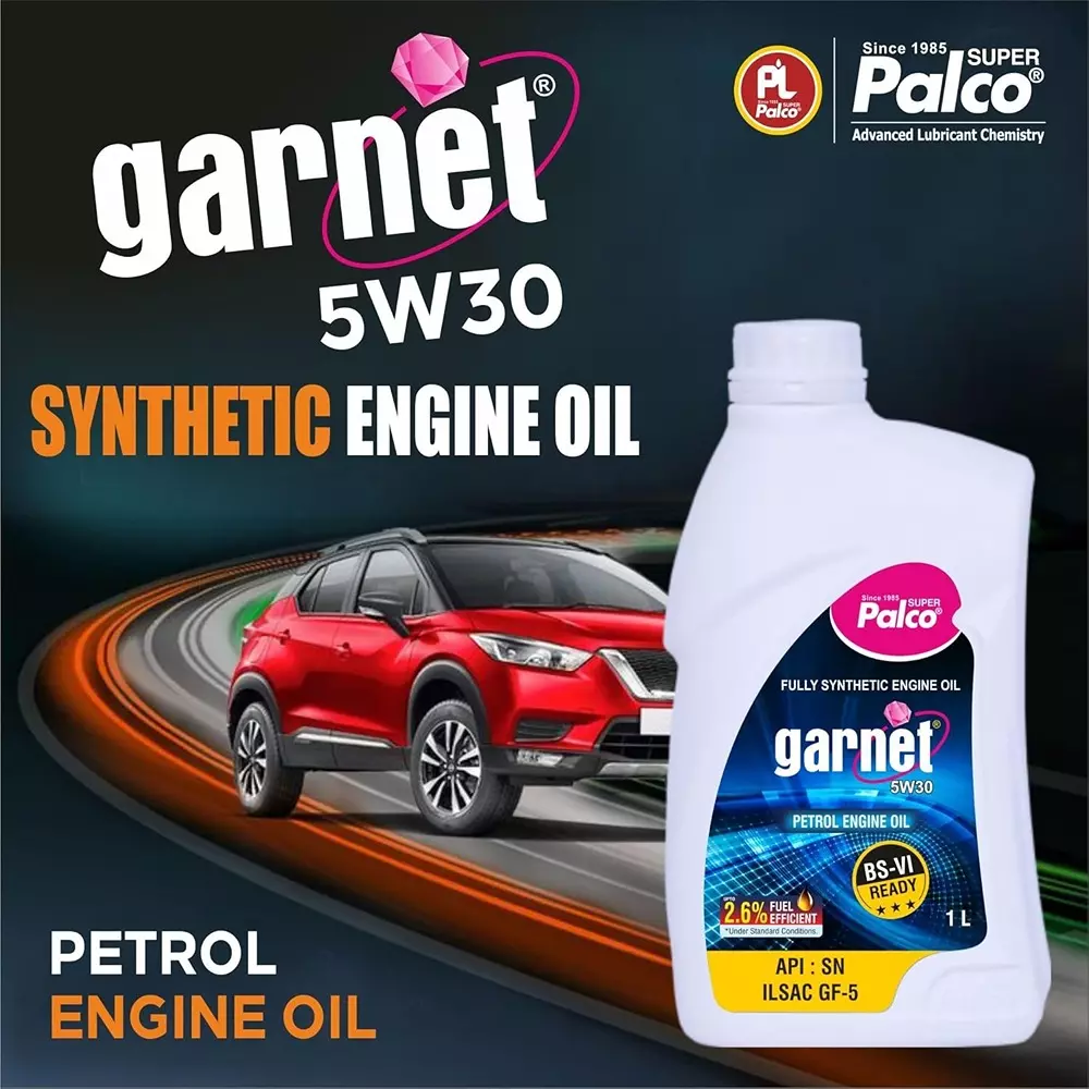 Palco Garnet Engine Oil 1 L Capacity SN, ILSAC GF-5 API 5W30 Clear Golden Natural