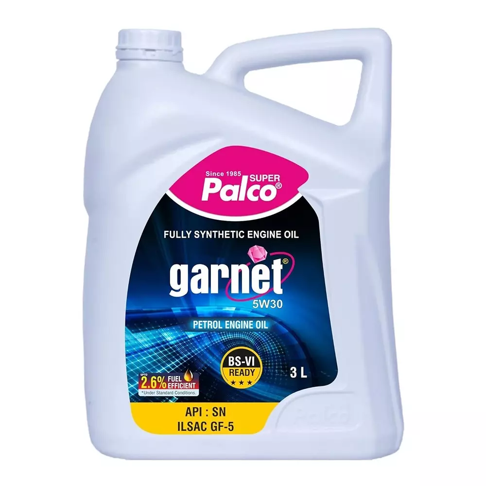 Palco Garnet Engine Oil 3 L Capacity SN, ILSAC GF-5 API 5W30 Clear Golden Natural