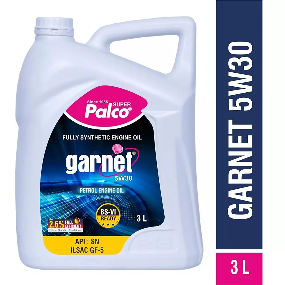 Palco Garnet Engine Oil 3 L Capacity SN, ILSAC GF-5 API 5W30 Clear Golden Natural