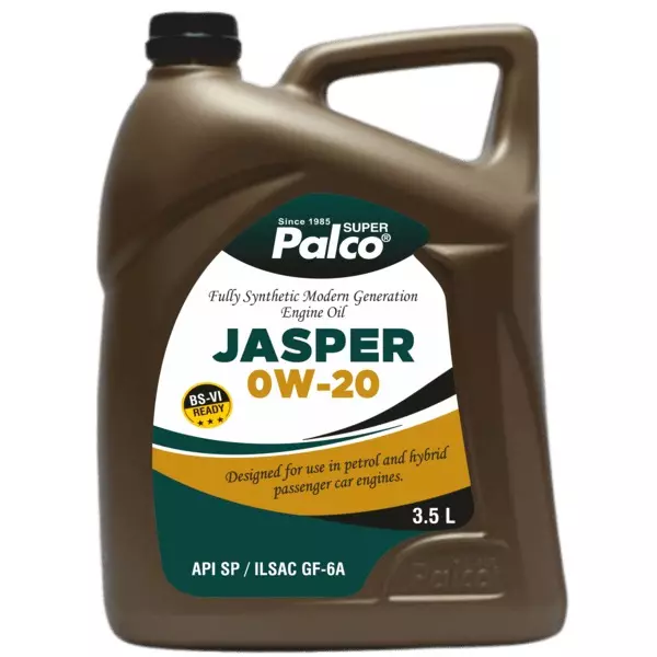Palco Engine Oil SP ILSAC GF-6A API 3.5 L Capacity JASPER 0W20 Bright & Clear (Pack of 4)