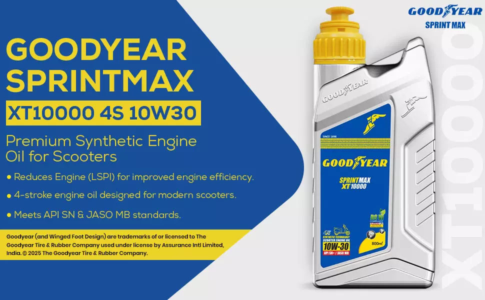 GOODYEAR 10W30 Sprintmax XT10000 4S Semi-Synthetic Engine Oil 0.8 Ltrs