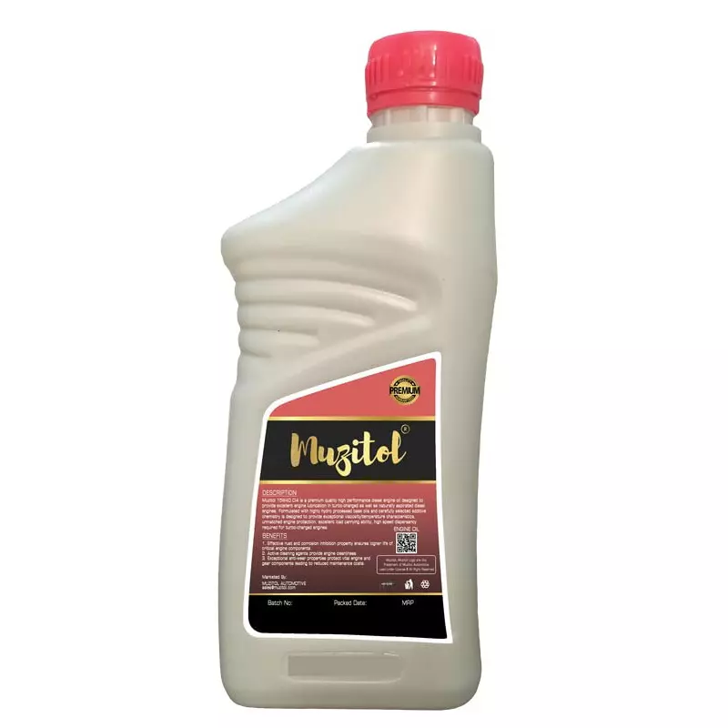 Muzitol 15W40 CH4 Heavy Duty Engine Oil 1 L for Commercial & Heavy Duty Vehicles, Mu-15w40CH4-Car-1L-1-Box (Pack of 20)