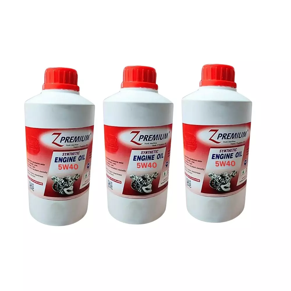 Z Premium 5W40 Fully Synthetic Engine Oil 1 L Superior & High-Performance for CNG/LPG Vehicle (Pack of 3)
