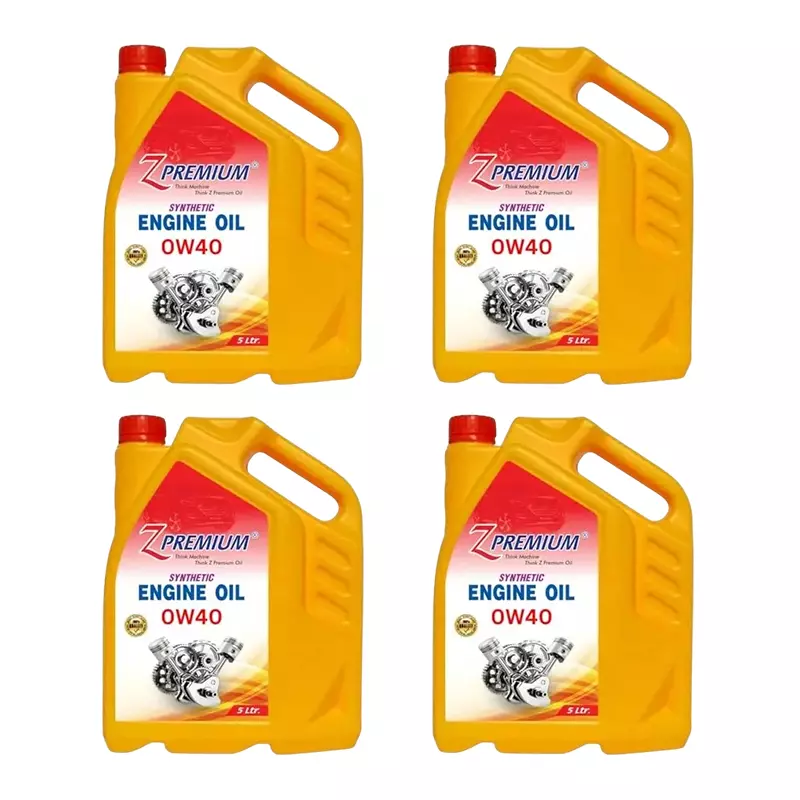 Z Premium SAE 0W40 Engine Oil 5 L for Car, ZA_A1172_SAE0W40ENG_D4 (Pack of 4)