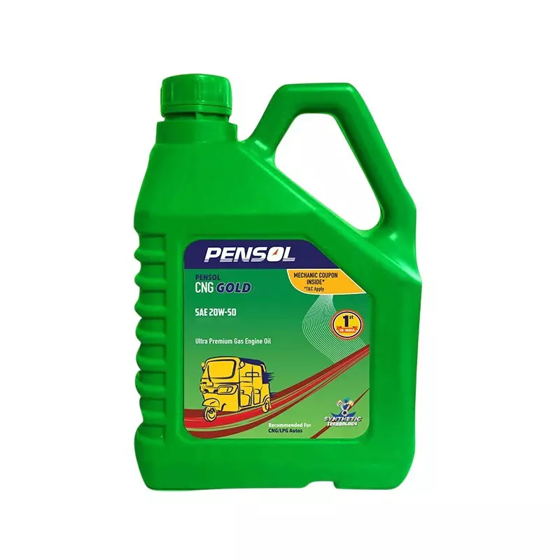 PENSOL SAE 20W-50 SL Engine Oil 3 L for CNG Engine, CNG GOLD