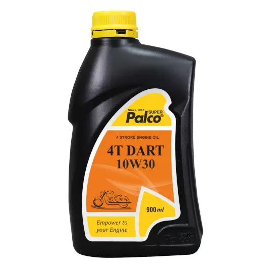 Palco 4T Dart Engine Oil 900 ml Capacity SG API 10W30 Viscosity Clear Golden Natural