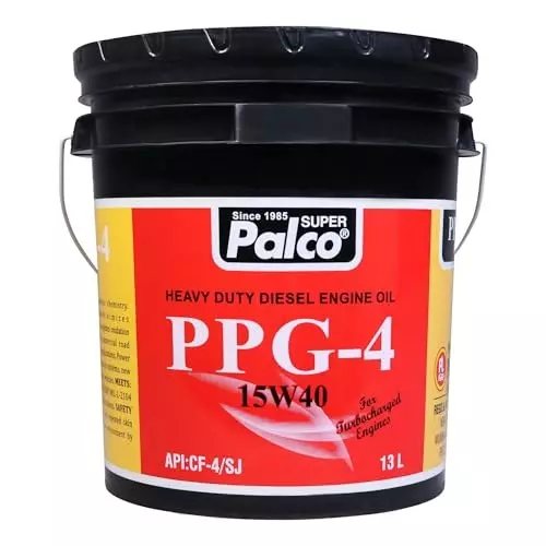 Palco Diesel Engine Oil CF4/SJ API 13 L Capacity 15W40 Clear PPG-4 Golden Natural