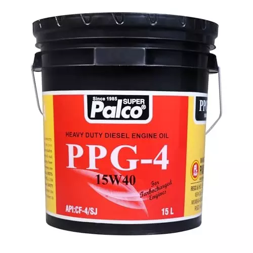 Palco Diesel Engine Oil CF4/SJ API 15 L Capacity 15W40 Clear PPG-4 Golden Natural